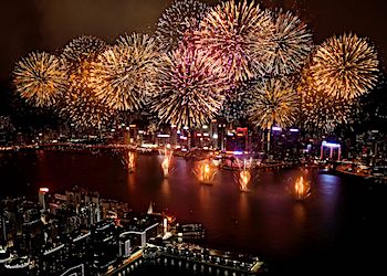 Fireworks at the Ritz Carlton Fireworks views from the Ritz Carlton